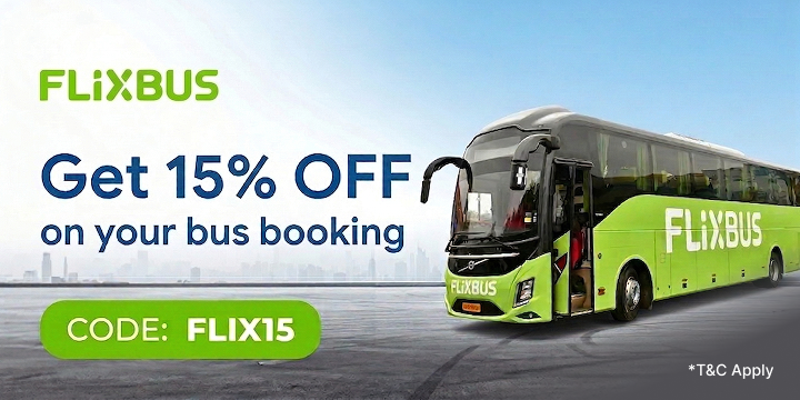 Get 15% OFF on Flix Bus
