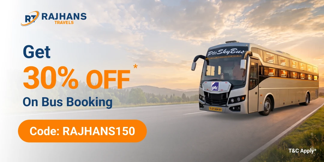Get 30% OFF Up to Rs.150 on Raj Hans Travels Bus Bookings