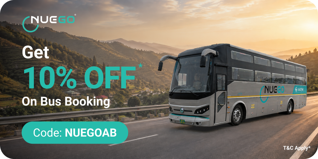 Get 10% OFF* on Nuego Bus bookings