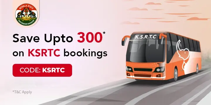 Save upto Rs.300 on Kerala RTC bookings