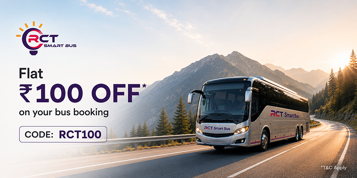 Get Flat ₹100 OFF on RCT Smart Bus Bookings