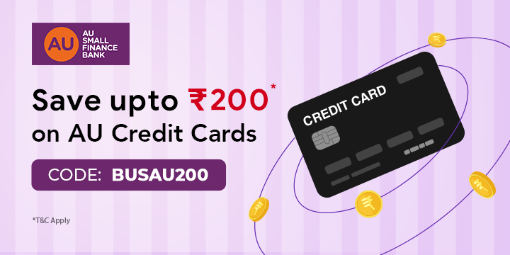 Get 10% up to Rs.200 off with AU Bank Credit Card