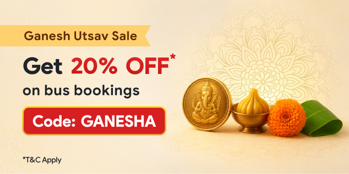 Get 20% OFF Up To Rs.250 + 20% Cashback Up To Rs.250 on Bus Bookings